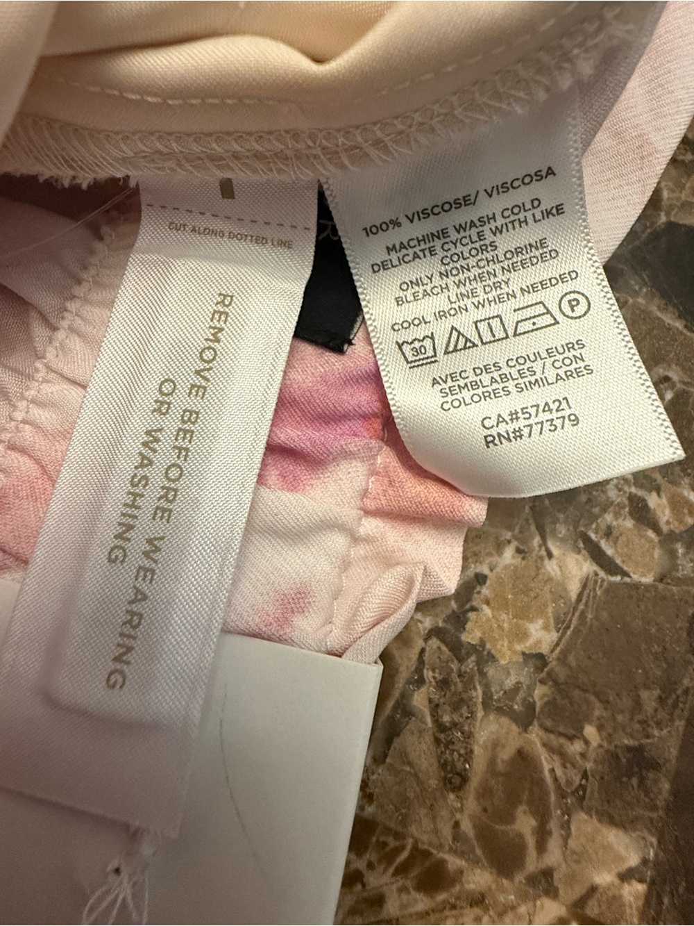 Ann Taylor White Tie-Dye Joggers with Pink, Red & Orange Accents - Picture 16 of 16